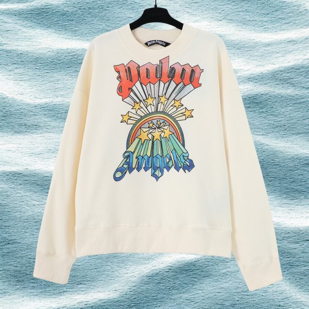 Palm Angels Cream Sweatshirt